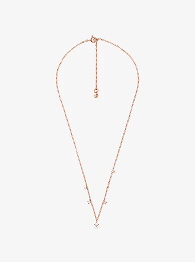 Michael Kors 14K Rose Gold-Plated Sterling Silver Stone Necklace 4 Michael Kors 14K Rose Gold-Plated Sterling Silver Stone Necklace – Bild 2