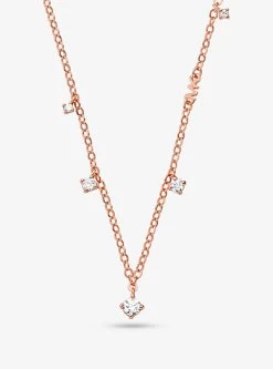 Michael Kors 14K Rose Gold-Plated Sterling Silver Stone Necklace