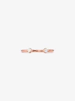 Michael Kors 14K Rose Gold-Plated Sterling Silver Pavé Ring