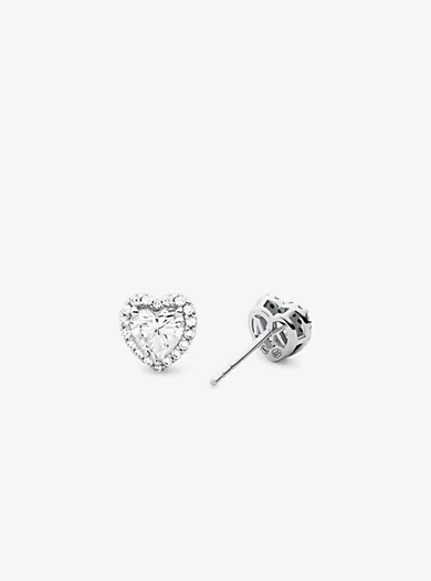 Michael Kors Sterling Silver Pavé Heart Stud Earrings 4 Michael Kors Sterling Silver Pavé Heart Stud Earrings – Bild 2