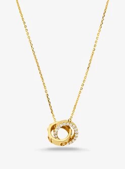 Michael Kors Precious Metal-Plated Sterling Silver Pavé Necklace