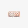 Michael Kors Mott Precious Metal-Plated Sterling Silver Pavé Logo Ring -Damenbekleidungsgeschäft MKC1555AN 0622 IS