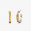 Michael Kors Precious Metal-Plated Sterling Silver Logo Pavé Hoop Earrings -Damenbekleidungsgeschäft MKC1580AN 0710 IS