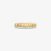 Michael Kors Precious Metal-Plated Sterling Silver Pavé Logo Ring