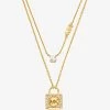 Michael Kors Precious Metal-Plated Sterling Silver Pavé Lock Layered Necklace -Damenbekleidungsgeschäft MKC1630AN 0710 IS