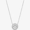 Michael Kors Precious Metal-Plated Sterling Silver Pavé Halo Necklace -Damenbekleidungsgeschäft MKC1634AN 0040 IS