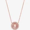 Michael Kors 14k Rose Gold-Plated Sterling Silver Pavé Halo Necklace -Damenbekleidungsgeschäft MKC1634BB 0622 IS