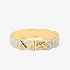Michael Kors Mott Gold-Tone Logo Bangle 2 Michael Kors Mott Gold-Tone Logo Bangle -Damenbekleidungsgeschäft MKJ7721 0150 IS