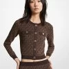 MICHAEL Michael Kors Logo Jacquard Cardigan 1 MICHAEL Michael Kors Logo Jacquard Cardigan -Damenbekleidungsgeschäft MR360J75KZ 0201 IS