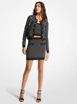 MICHAEL Michael Kors Logo Jacquard Mini Skirt