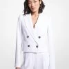 MICHAEL Michael Kors Cropped Crepe Blazer 2 MICHAEL Michael Kors Cropped Crepe Blazer -Damenbekleidungsgeschäft MS3105EENX 0100 IS