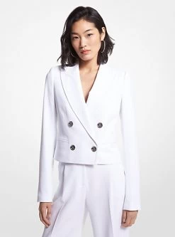 MICHAEL Michael Kors Cropped Crepe Blazer
