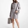 MICHAEL Michael Kors Empire Logo Jacquard Trench Coat