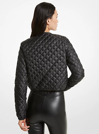 MICHAEL Michael Kors Quilted Recycled Ciré Jacket 4 MICHAEL Michael Kors Quilted Recycled Ciré Jacket – Bild 2
