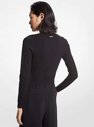 MICHAEL Michael Kors Stretch Knit Cropped Jacket 4 MICHAEL Michael Kors Stretch Knit Cropped Jacket – Bild 2