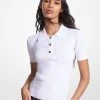 MICHAEL Michael Kors Ribbed Stretch Knit Polo Shirt 2 MICHAEL Michael Kors Ribbed Stretch Knit Polo Shirt -Damenbekleidungsgeschäft MS360MA33D 0100 IS