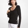 MICHAEL Michael Kors Ribbed Stretch Knit Sweater 1 MICHAEL Michael Kors Ribbed Stretch Knit Sweater -Damenbekleidungsgeschäft MS360MM33D 0001 IS