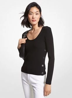MICHAEL Michael Kors Ribbed Stretch Knit Sweater