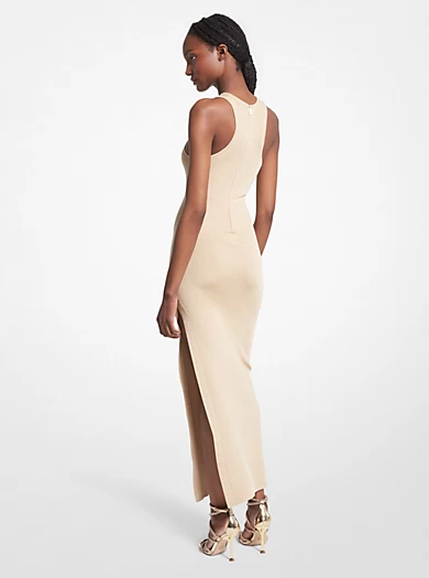MICHAEL Michael Kors Metallic Ribbed Knit Maxi Dress 4 MICHAEL Michael Kors Metallic Ribbed Knit Maxi Dress – Bild 2