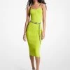 MICHAEL Michael Kors Ribbed Stretch Viscose Belted Bustier Dress 2 MICHAEL Michael Kors Ribbed Stretch Viscose Belted Bustier Dress -Damenbekleidungsgeschäft MS381MK33D 6670 IS