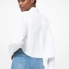 MICHAEL Michael Kors Stretch Cotton Poplin Cropped Shirt 1 MICHAEL Michael Kors Stretch Cotton Poplin Cropped Shirt -Damenbekleidungsgeschäft MU04M30F4C 0100 2